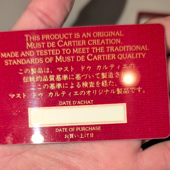 Cartier Must De Cartier Long Burgundy Leather Wallet with Gold Detail - Picture 7 of 12